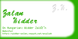 zalan widder business card